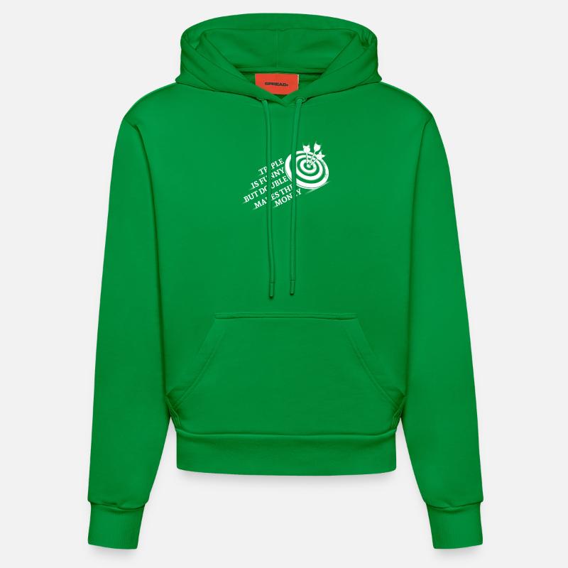 Triple est dards Conception drôle - Sweat à capuche bio ajusté fabriqué en UE - City Green
