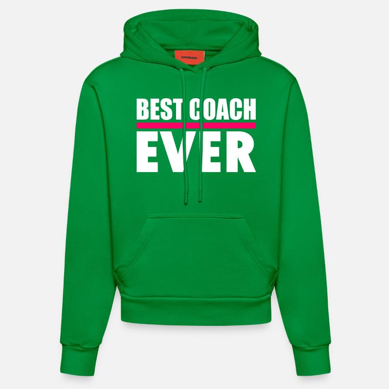 Best coach ever - Sweat à capuche bio ajusté fabriqué en UE - City Green