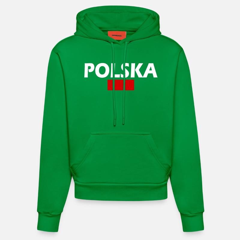 Pologne - Sweat à capuche bio ajusté fabriqué en UE - City Green