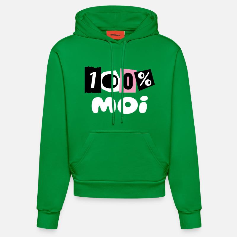 100% MOI - Sweat à capuche bio ajusté fabriqué en UE - City Green