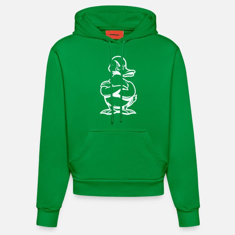 Bande dessinée Duck Duck - Sweat à capuche bio ajusté fabriqué en UE - City Green