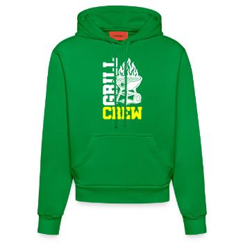 Grill Crew - Organic Fitted Hoodie Made in EU - City Green - Vorne