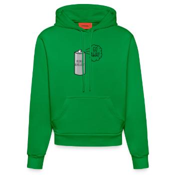 Spray répulsif pour personnes Go Away - Sweat à capuche bio ajusté fabriqué en UE - City Green - Devant