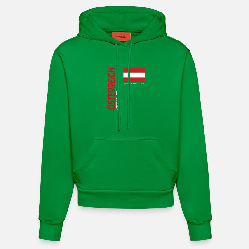 Kitzbühel - Sweat à capuche bio ajusté fabriqué en UE - City Green
