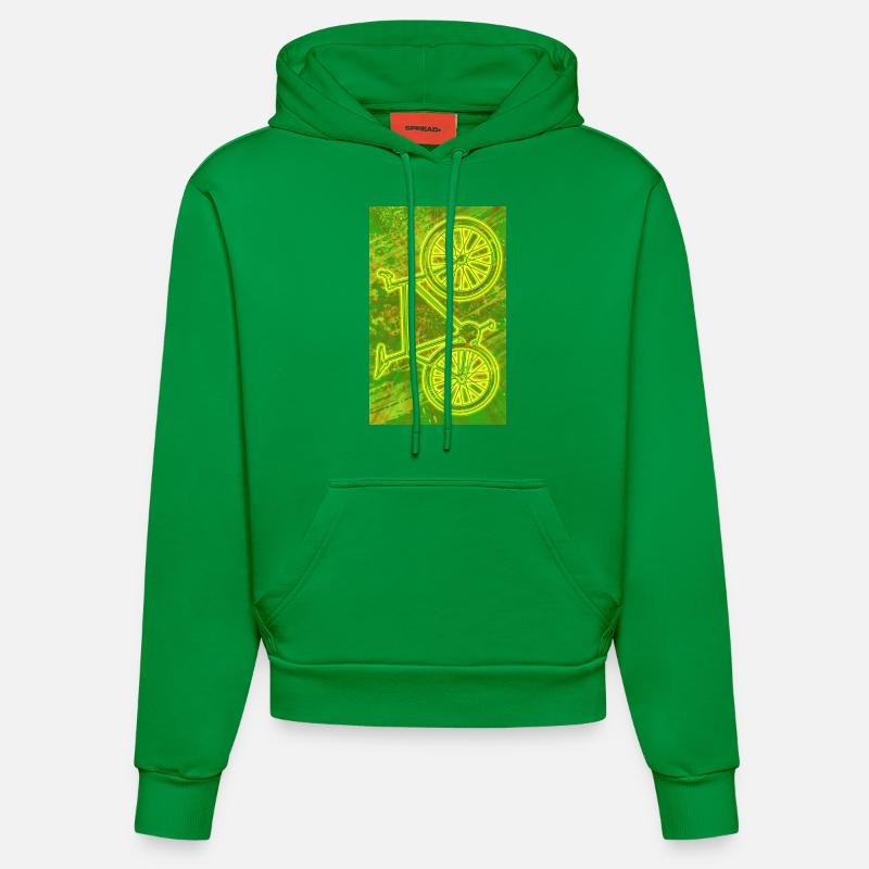 Vélo Pignon Fixe / NEON - Sweat à capuche bio ajusté fabriqué en UE - City Green