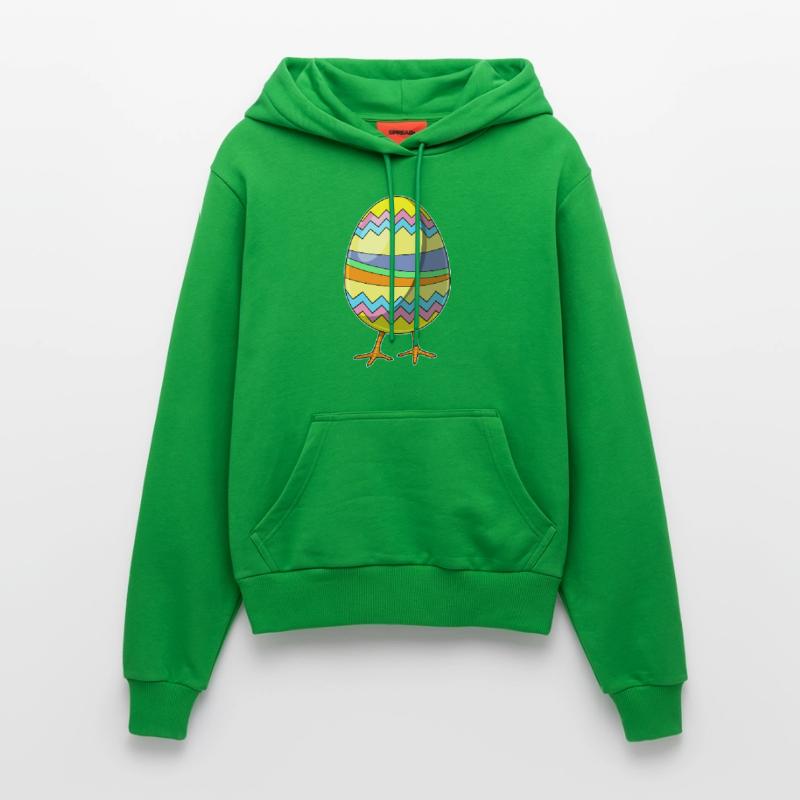 Chick Easter Easter Egg Organic Fitted Hoodie Made in EU