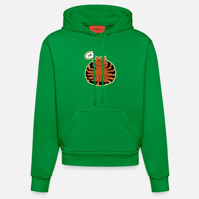 Chat Roar - Sweat à capuche bio ajusté fabriqué en UE - City Green