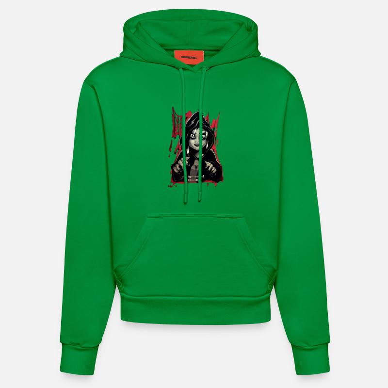 2 vampires - Sweat à capuche bio ajusté fabriqué en UE - City Green