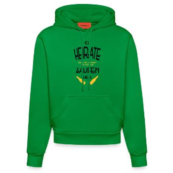 Junggesellen Abschied - Organic Fitted Hoodie Made in EU - City Green - Vorne