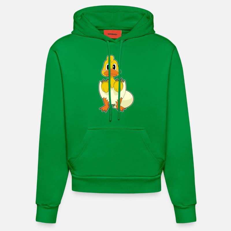 Coquille d’œuf de canard - Sweat à capuche bio ajusté fabriqué en UE - City Green