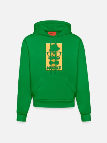 First name Murat - Organic Fitted Hoodie Made in EU - City Green