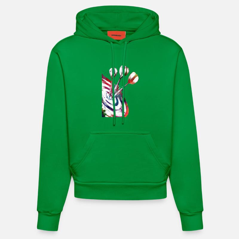 Jeux de fléchettes #darts #sport - Sweat à capuche bio ajusté fabriqué en UE - City Green