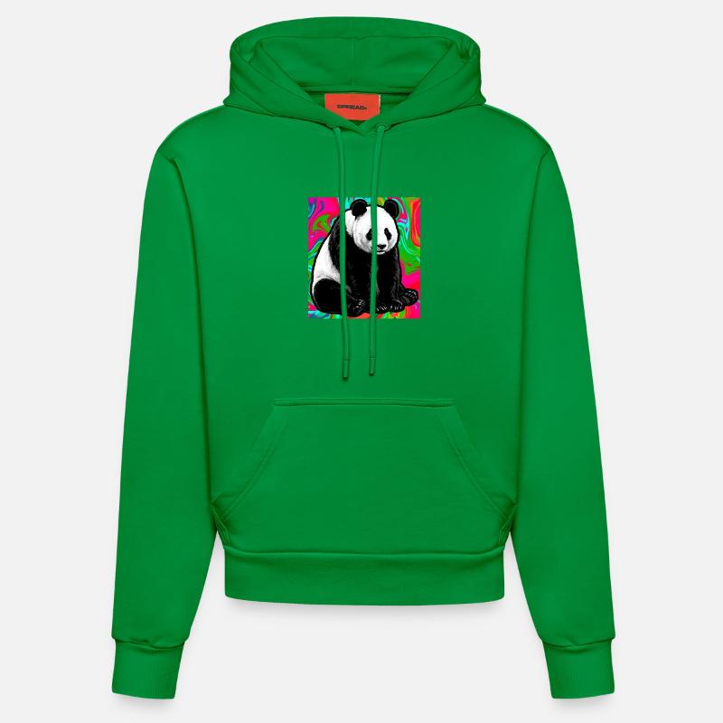 panda - Sweat à capuche bio ajusté fabriqué en UE - City Green