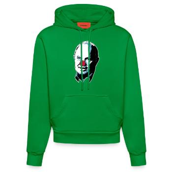 T-shirt de clown - Costume de clown de cirque - Sweat à capuche bio ajusté fabriqué en UE - City Green - Devant