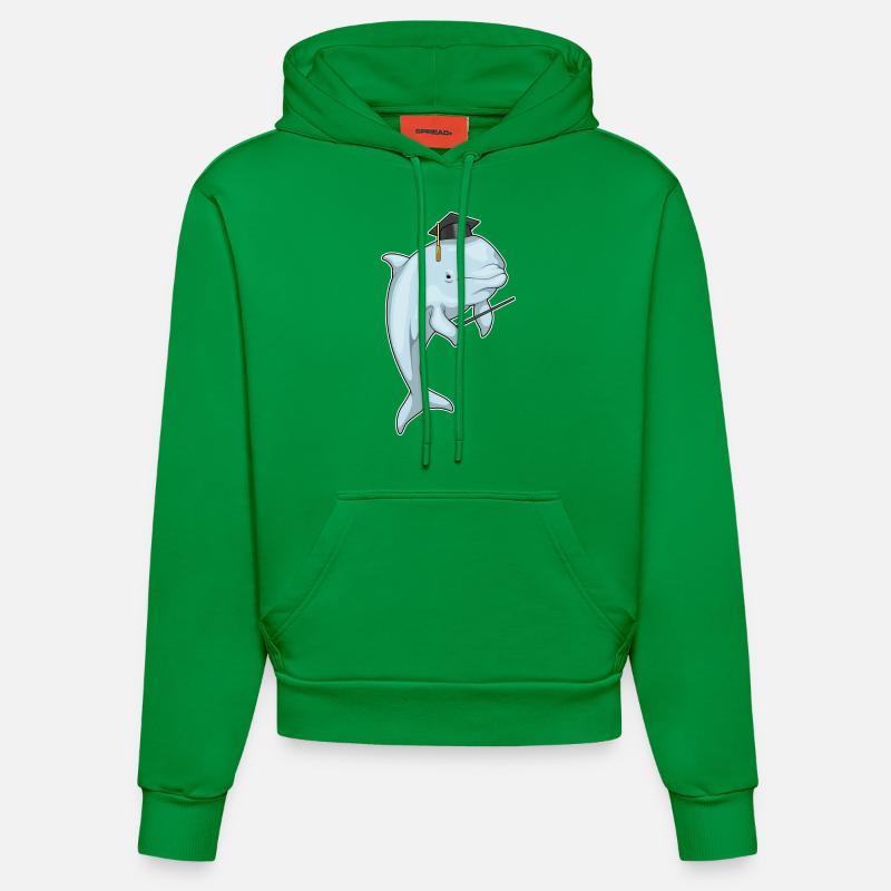 Cylindre du professeur Delfin - Sweat à capuche bio ajusté fabriqué en UE - City Green