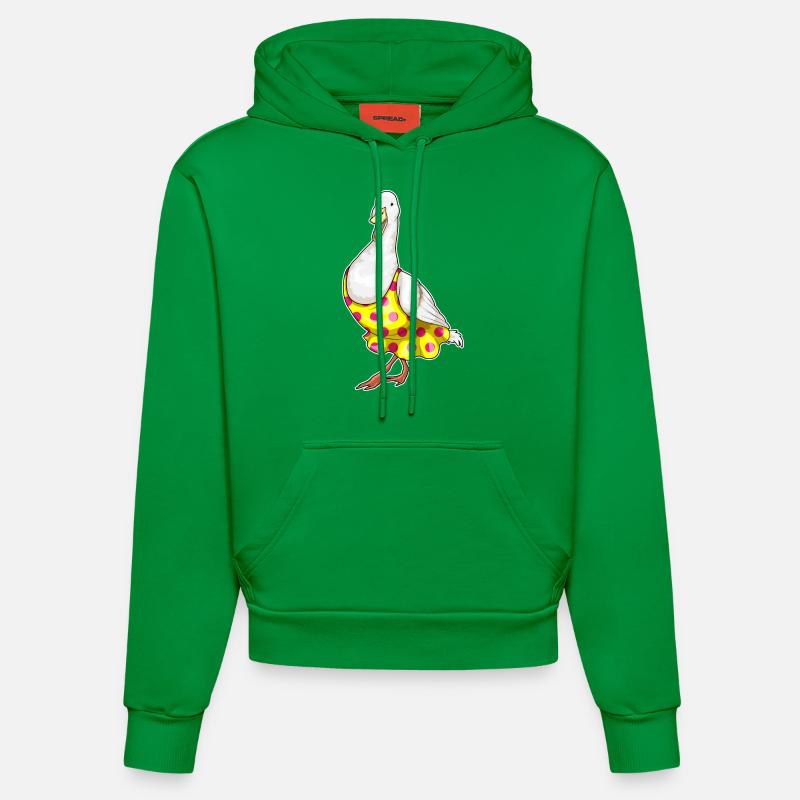 Robe à pois de canard - Sweat à capuche bio ajusté fabriqué en UE - City Green