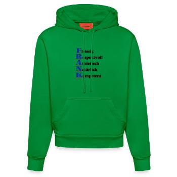 Frank , Vorname,Namensschild,Name,Fun Shirt (25) - Organic Fitted Hoodie Made in EU - City Green - Vorne
