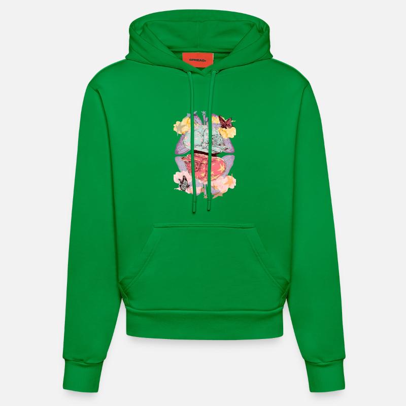 RÊVES DE CHATON - Sweat à capuche bio ajusté fabriqué en UE - City Green