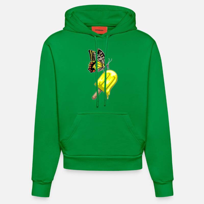 Popsicles papillon - Sweat à capuche bio ajusté fabriqué en UE - City Green