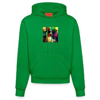 Fancy Chicken III - Organic Fitted Hoodie Made in EU - City Green - Vorne