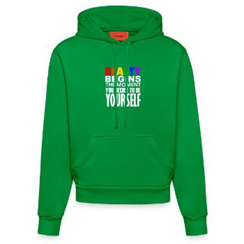 LGBTQIA+ - Organic Fitted Hoodie Made in EU - City Green - Vorne