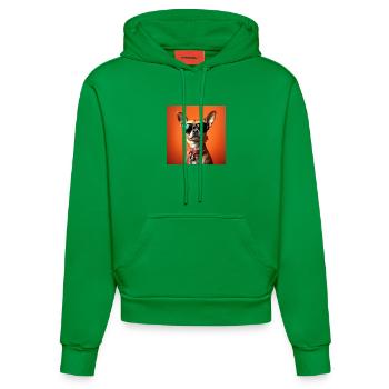 Chiwawa avec style déjanté - Sweat à capuche bio ajusté fabriqué en UE - City Green - Devant