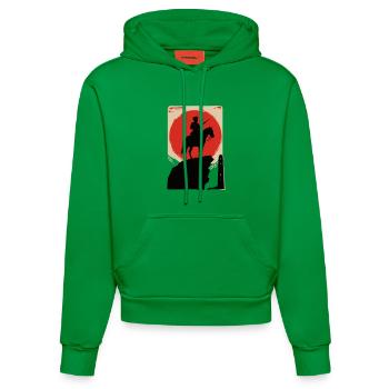 Abrek - Organic Fitted Hoodie Made in EU - City Green - Vorne