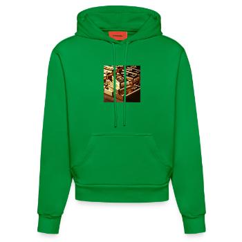 Goldbarren Dollar - Organic Fitted Hoodie Made in EU - City Green - Vorne