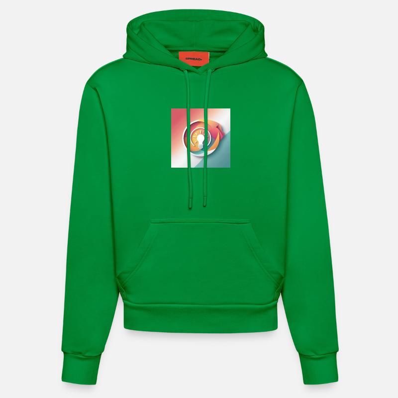 Illustration de créativité abstraite - Sweat à capuche bio ajusté fabriqué en UE - City Green