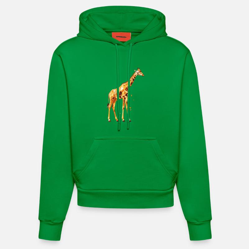 Giraffe_2 - Sweat à capuche bio ajusté fabriqué en UE - City Green