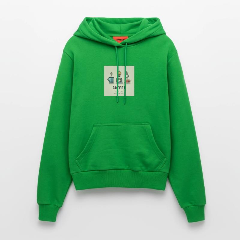 Conception du code du café Sweat à capuche bio ajusté fabriqué en UE