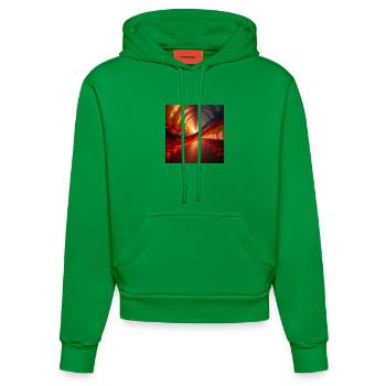 flags Germany - Organic Fitted Hoodie Made in EU - City Green - Front