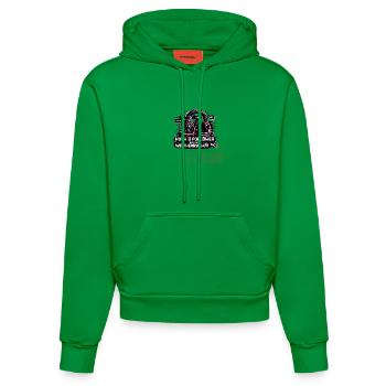 Streamer Geschenk lustiges Gaming Motiv Content Cr - Organic Fitted Hoodie Made in EU - City Green - Vorne