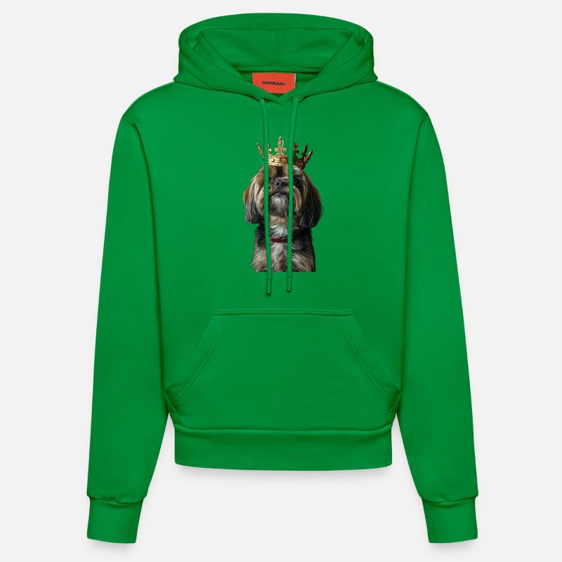 Lhassa Apso - Sweat à capuche bio ajusté fabriqué en UE - City Green