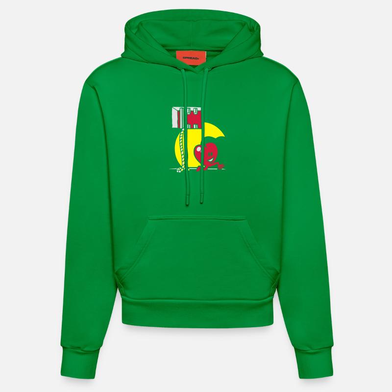 Unchained your heart - Sweat à capuche bio ajusté fabriqué en UE - City Green