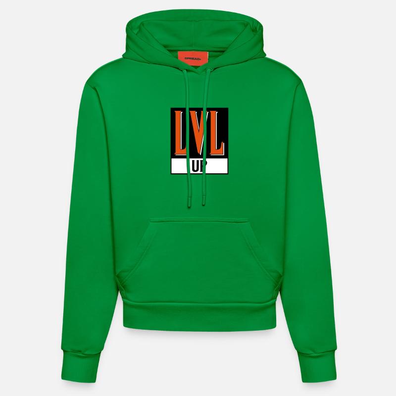 level up nerd cod - Sweat à capuche bio ajusté fabriqué en UE - City Green