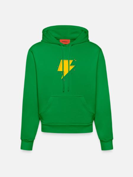Dynamic Ray in Yellow and Black - Organic Fitted Hoodie Made in EU - City Green