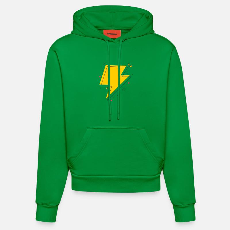 Rayon dynamique en jaune et noir - Sweat à capuche bio ajusté fabriqué en UE - City Green