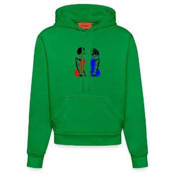 Lutte féminine - Sweat à capuche bio ajusté fabriqué en UE - City Green - Devant
