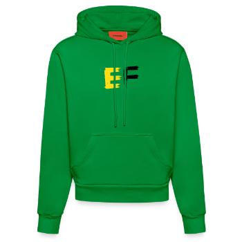 Buntes Traumtier Abstraktes Design - Organic Fitted Hoodie Made in EU - City Green - Vorne