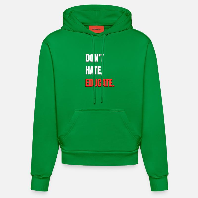 Ne détestez pas éduquer - Sweat à capuche bio ajusté fabriqué en UE - City Green