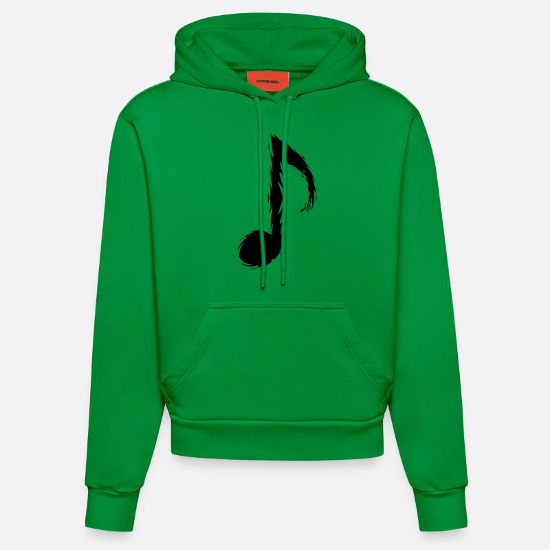 Musik Note Schwarz Musiknote - Organic Fitted Hoodie Made in EU - City Green