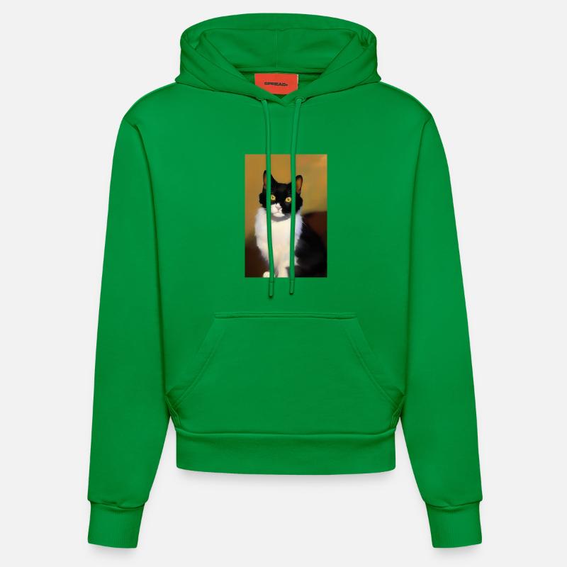 Image du chat - Sweat à capuche bio ajusté fabriqué en UE - City Green