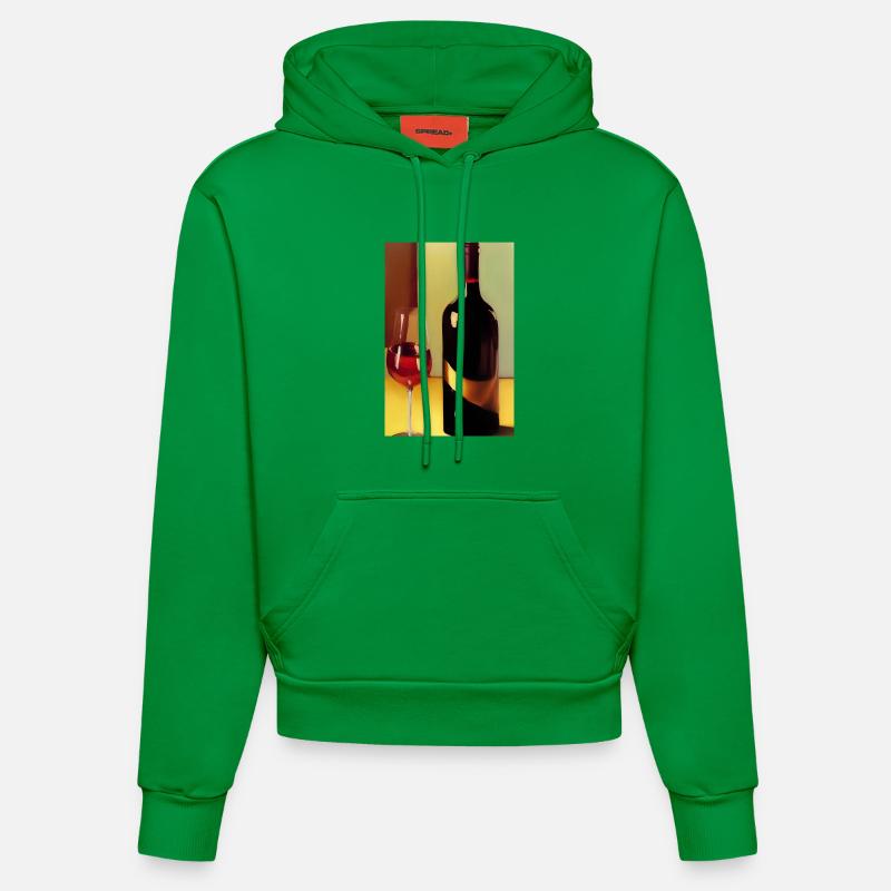 Buveurs de vin - Sweat à capuche bio ajusté fabriqué en UE - City Green