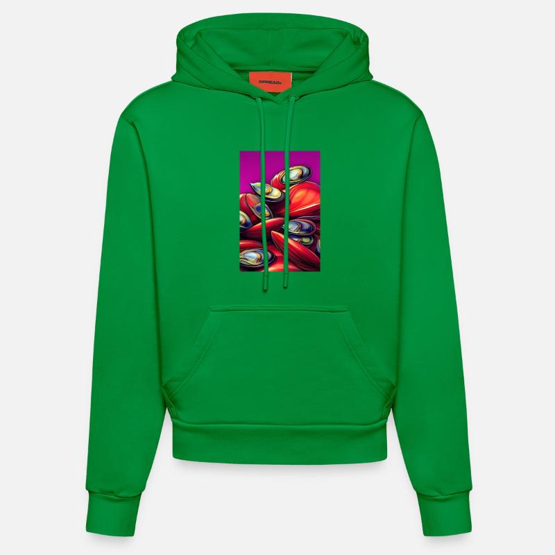 Moules - Sweat à capuche bio ajusté fabriqué en UE - City Green