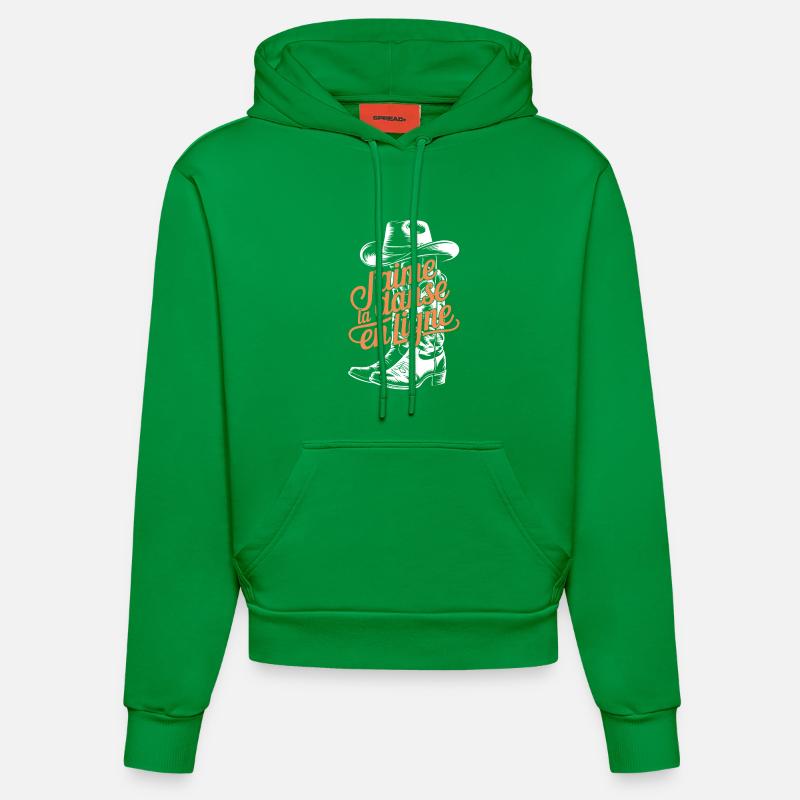 Danse en ligne Cowboy Chic - Sweat à capuche bio ajusté fabriqué en UE - City Green