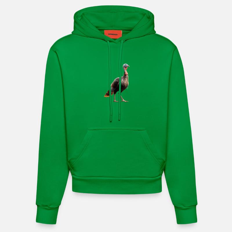 Dinde Poules Oiseaux Dinde - Sweat à capuche bio ajusté fabriqué en UE - City Green