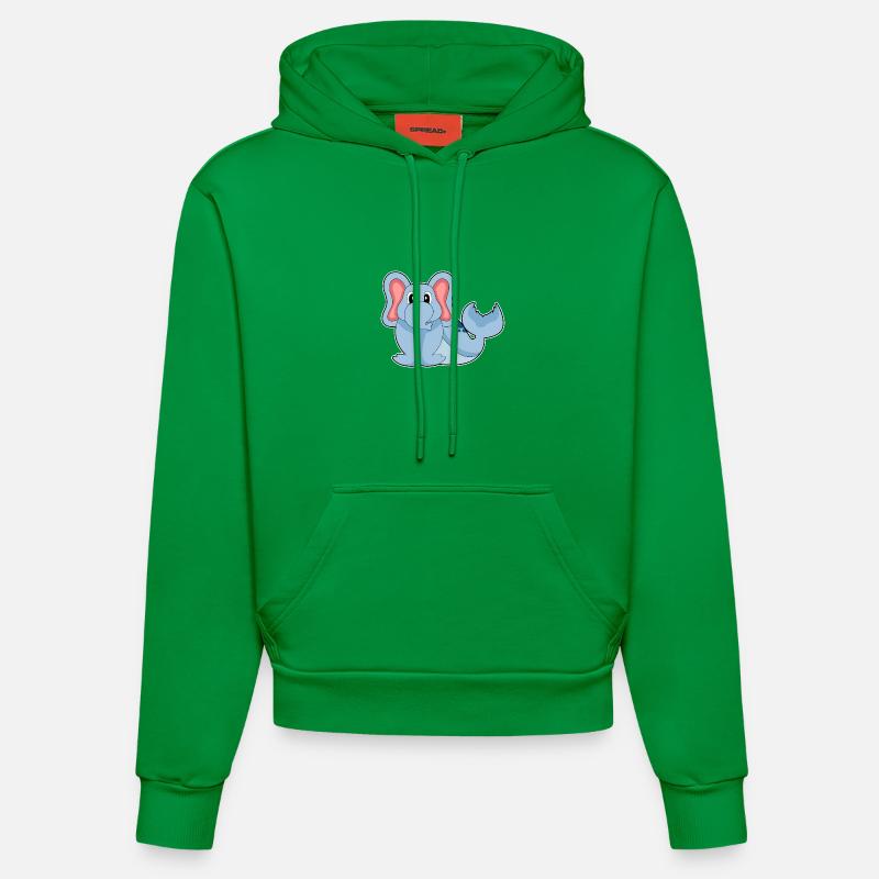 Eléphant de mer - Sweat à capuche bio ajusté fabriqué en UE - City Green