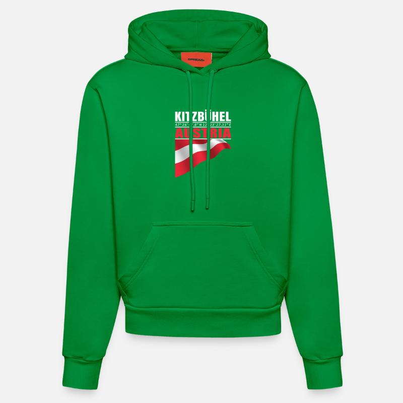 Kitzbühel - Sweat à capuche bio ajusté fabriqué en UE - City Green