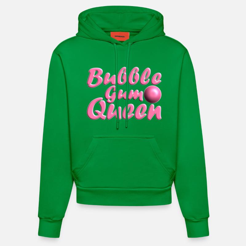 Bubblegum Queen rose - Sweat à capuche bio ajusté fabriqué en UE - City Green